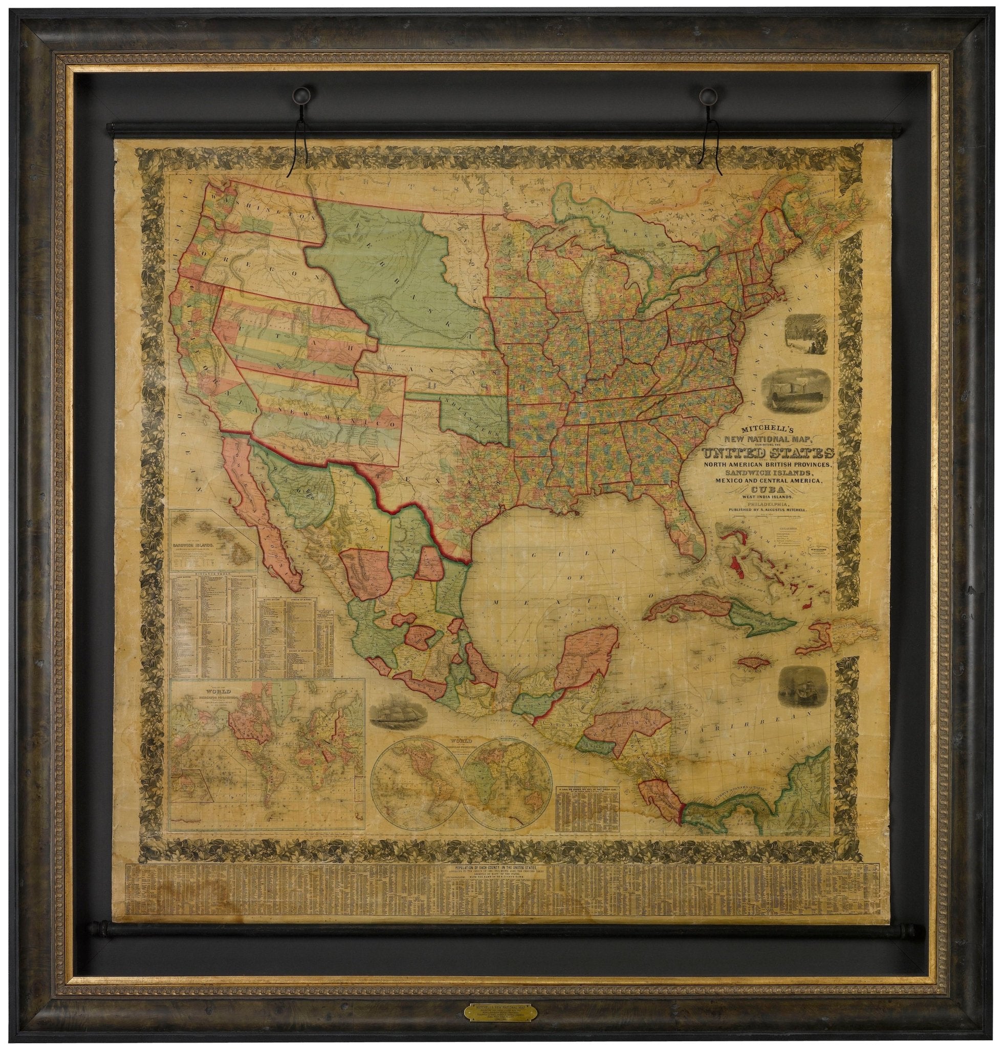 1858 Mitchell’s Map of the United States - A Snapshot in History - The Great Republic