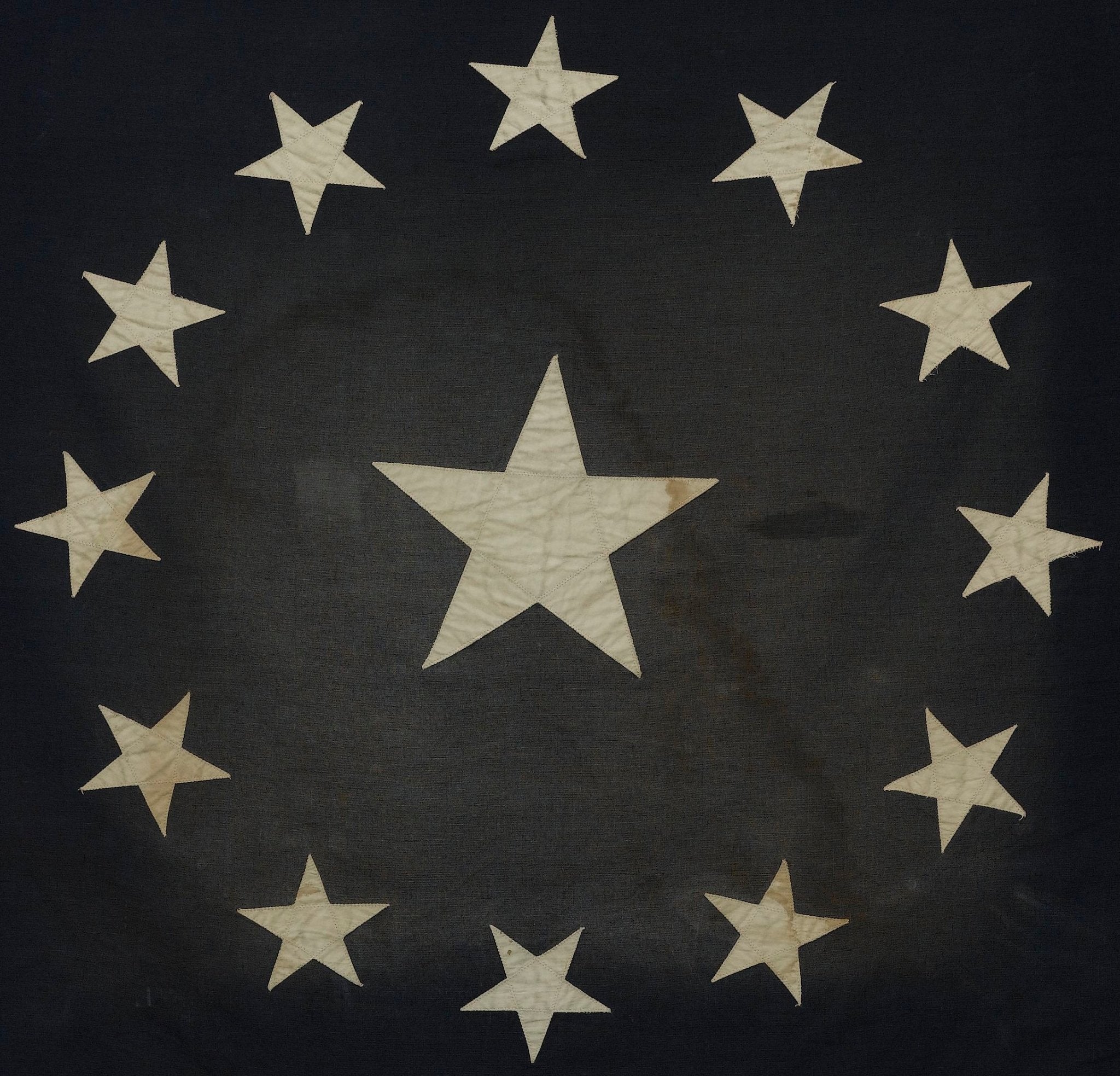 13 - Star Canton, from a Cowpen's - Stye American Flag, 19th Century - The Great Republic