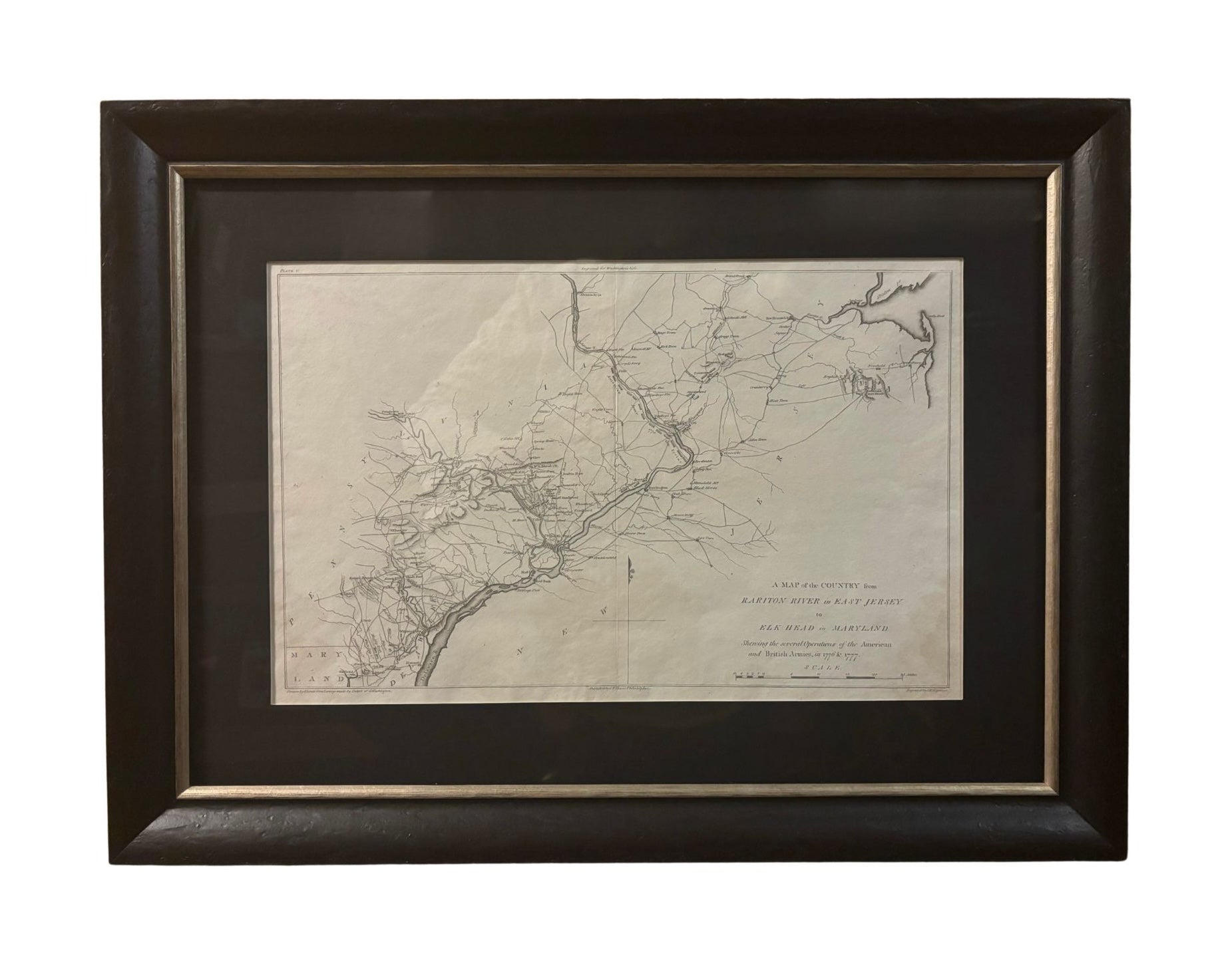 1807 "A Map of the Country from Rariton River in East Jersey to Elk Head in Maryland" by Samuel Lewis - The Great Republic