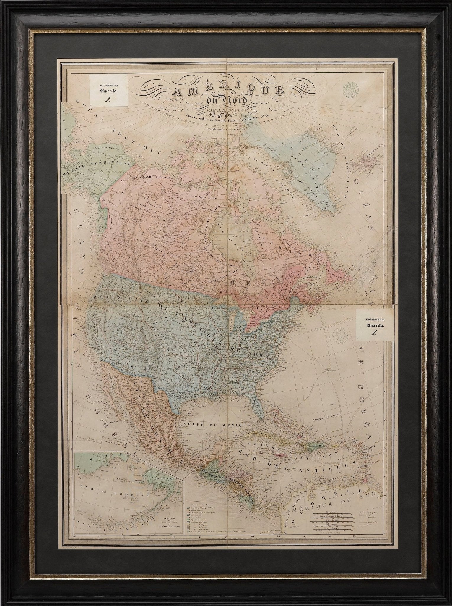 1864 "Amerique du Nord" by Adolphe Hippolyte Dufour - The Great Republic