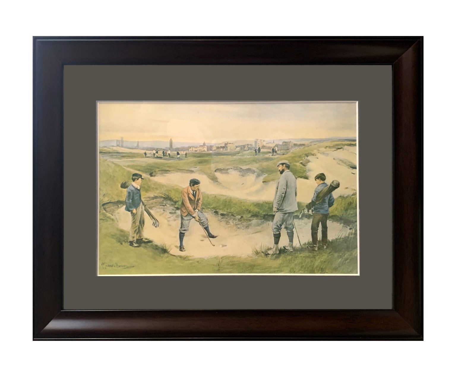 1902 "In the Sand" Golf Photogravure by James Michael Brown from Sporting Pictures - The Great Republic