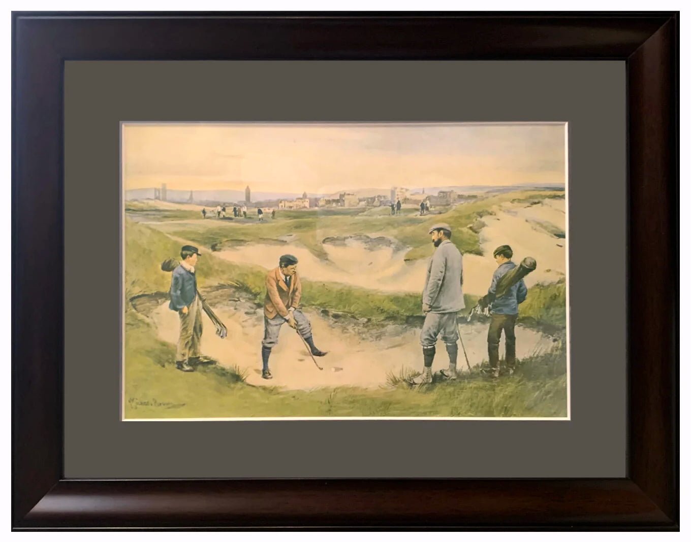 1902 "In the Sand" Golf Photogravure by James Michael Brown from Sporting Pictures - The Great Republic