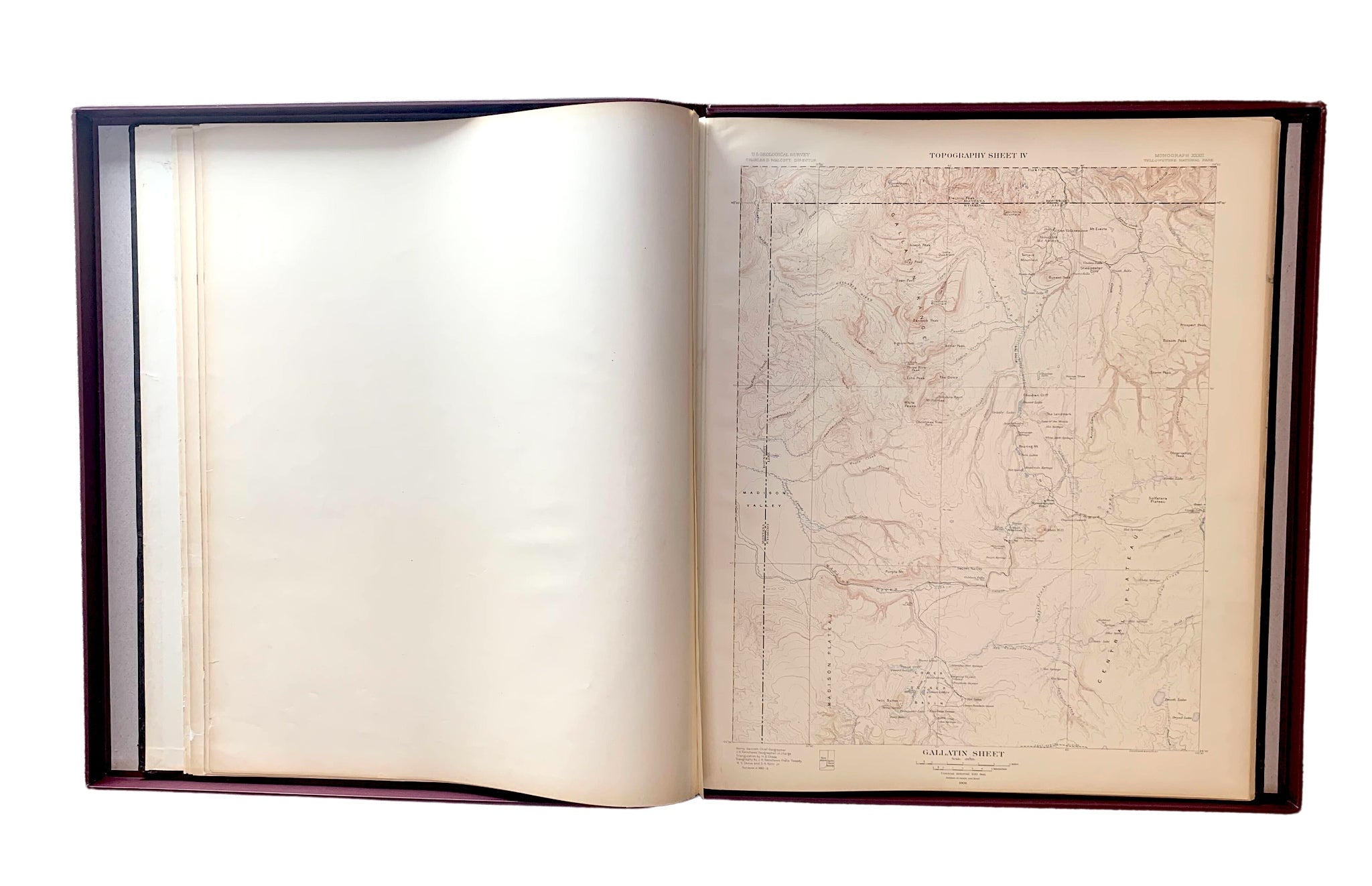 1904 "Atlas to Accompany Monograph XXXII on the Geology of Yellowstone National Park" by Arnold Hague - The Great Republic