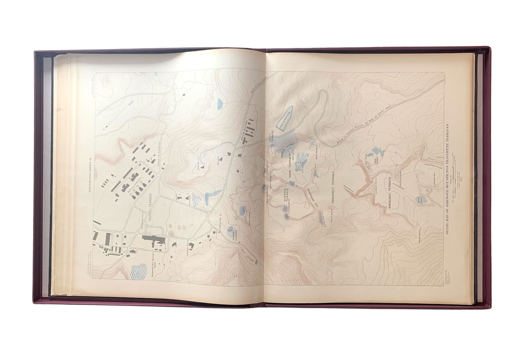 1904 "Atlas to Accompany Monograph XXXII on the Geology of Yellowstone National Park" by Arnold Hague - The Great Republic