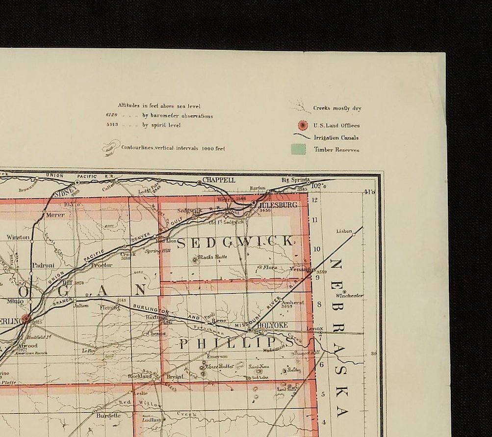 1904 "Nell's Topographical Map of the State of Colorado" - The Great Republic