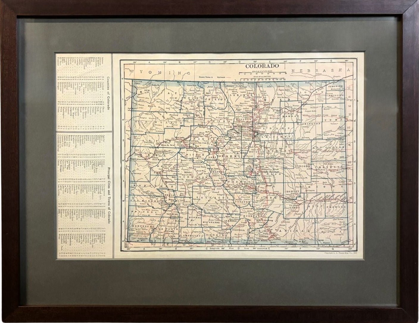 1925 "Colorado" Map by L. L. Poates Eng. Co. - The Great Republic