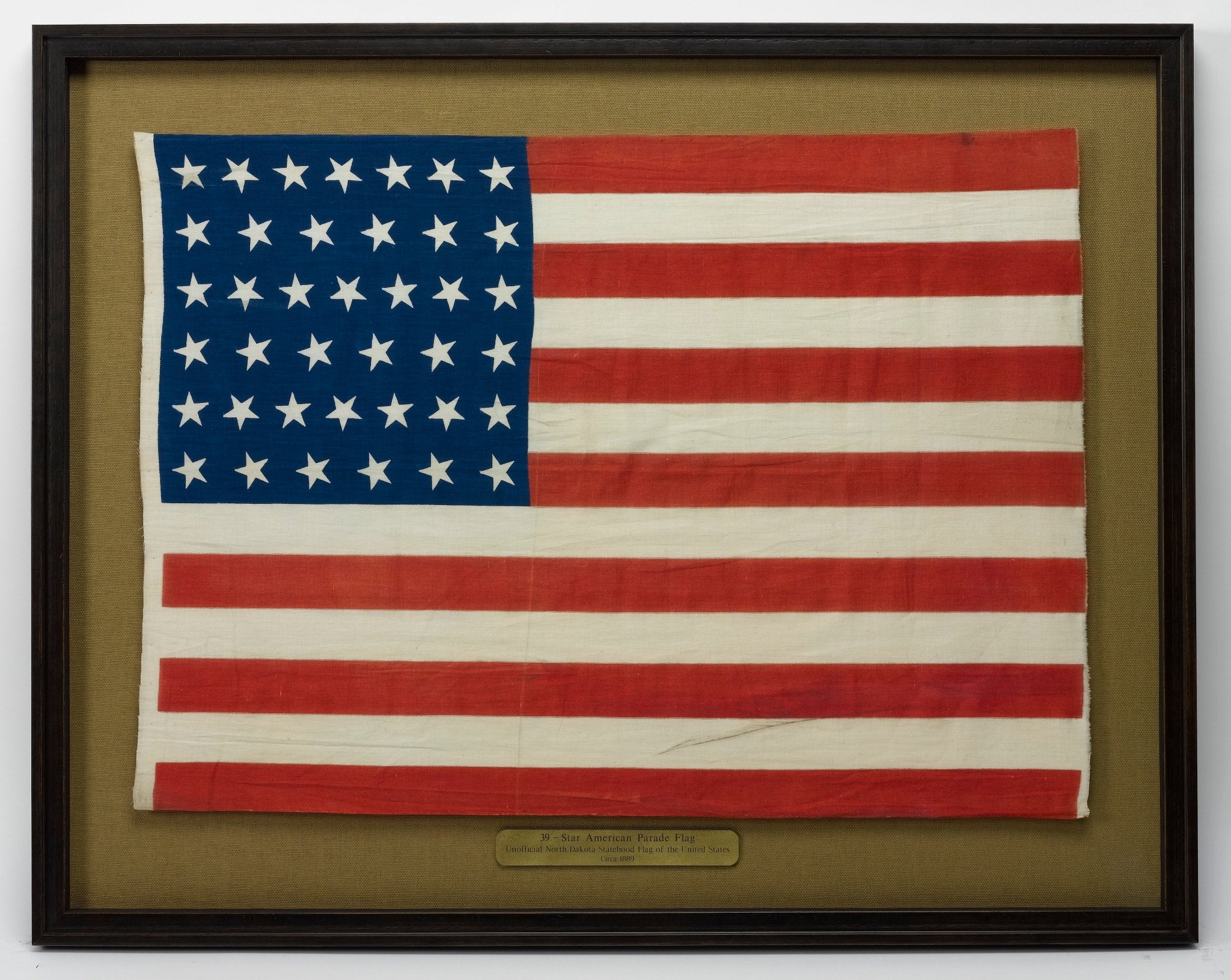 39 - Star American Flag Printed on Cotton with Whimsical Star Pattern, 1889 - The Great Republic