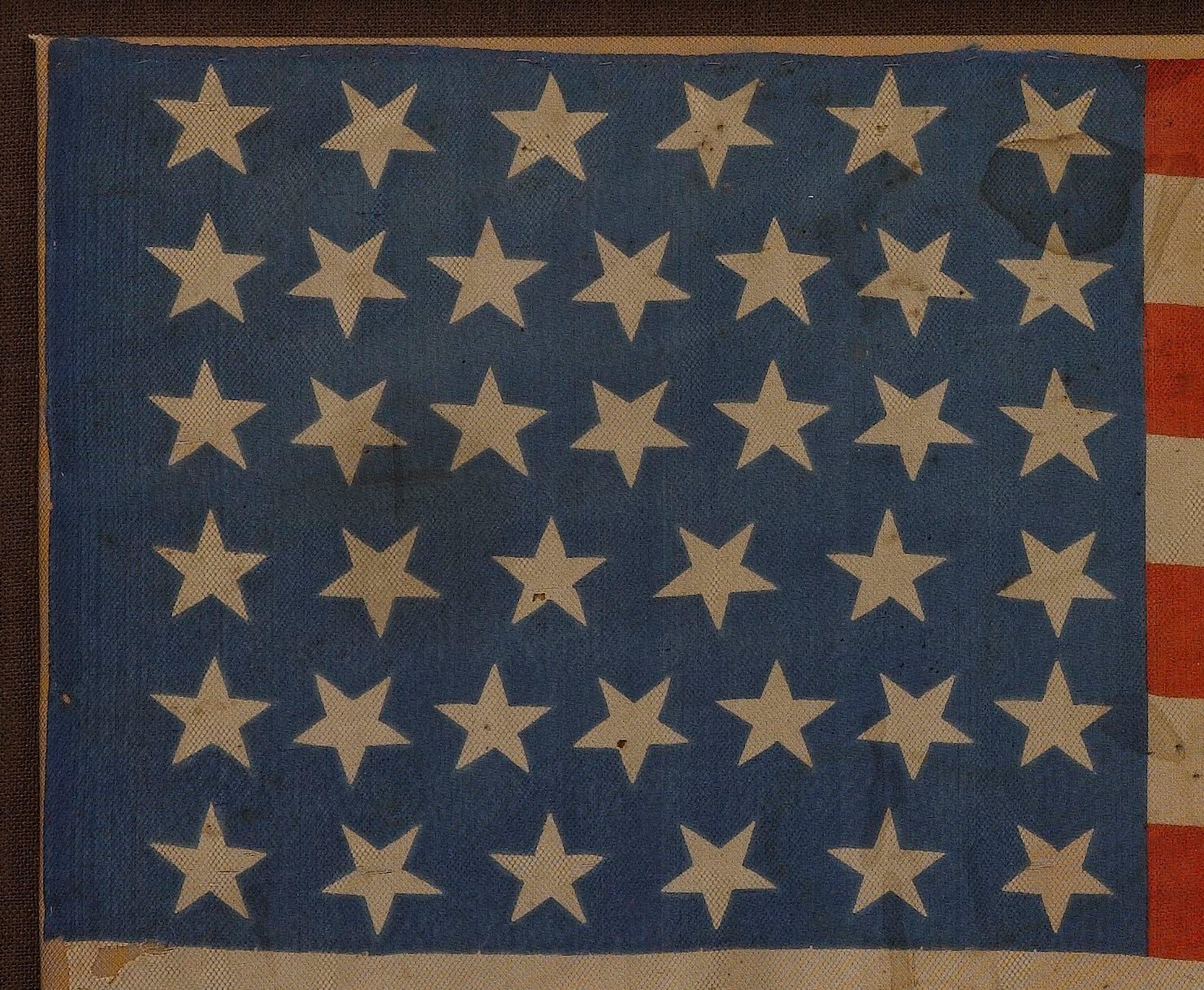 39 - Star Printed American Flag, Commemorating North Dakota Statehood, 1889 - 1890 - The Great Republic