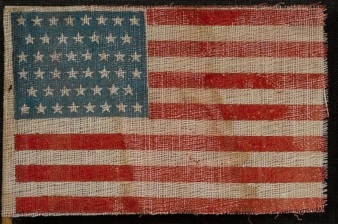 46 - Star Printed American Flag Waver, Celebrating Oklahoma Statehood - The Great Republic