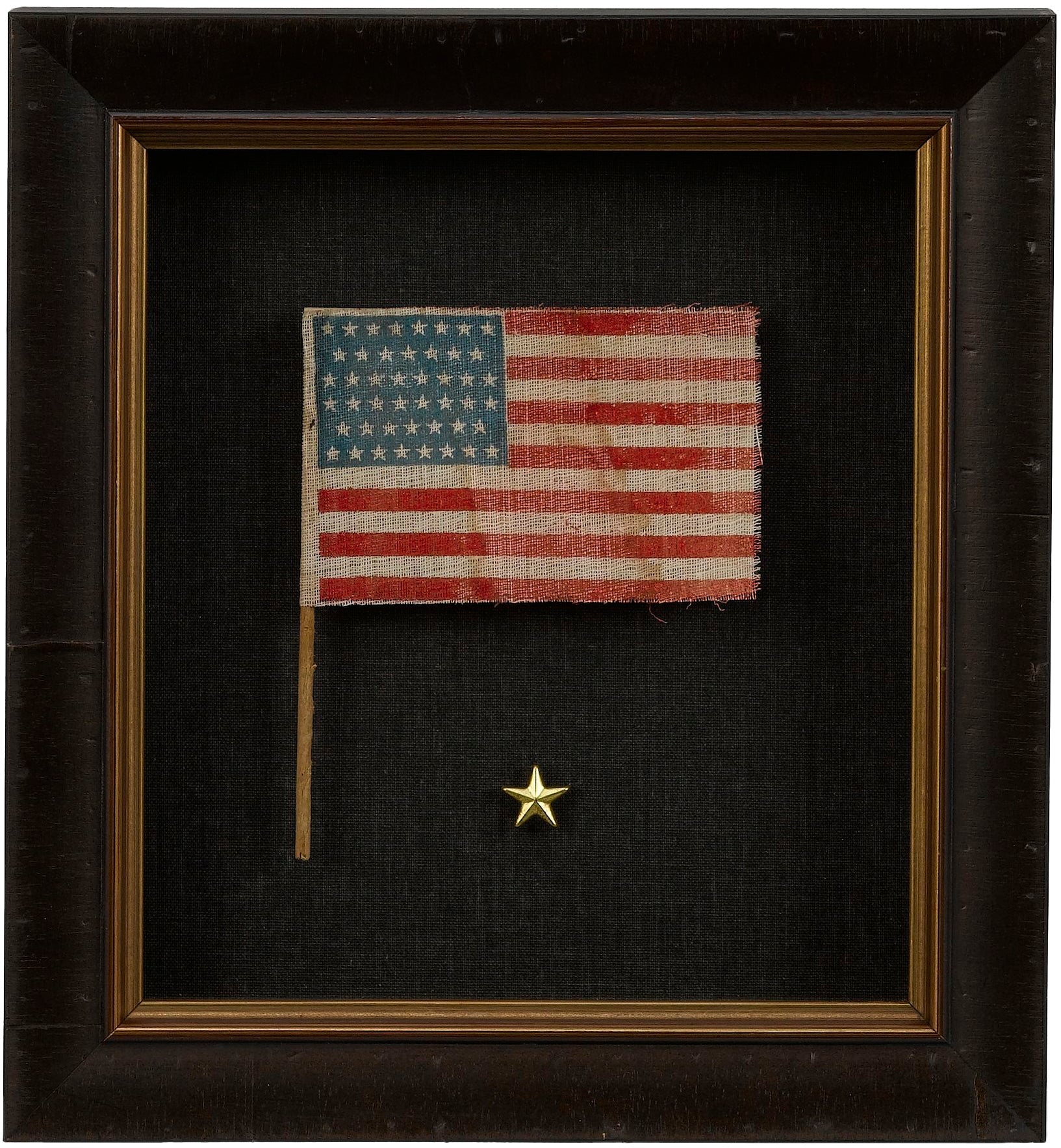 46 - Star Printed American Flag Waver, Celebrating Oklahoma Statehood - The Great Republic