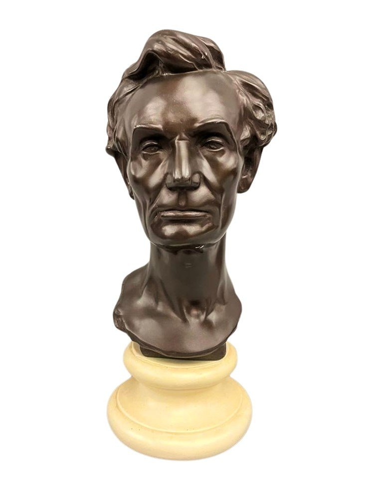 Abraham Lincoln Bronze Bust, after Leonard W. Volk, 20th Century - The Great Republic