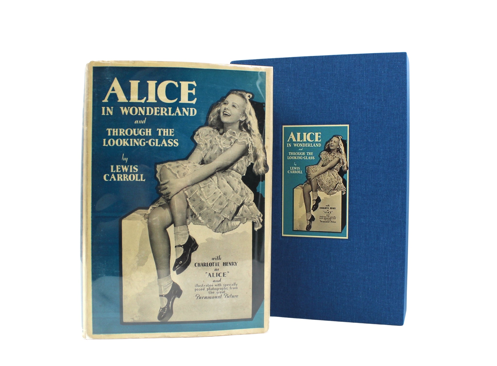 Alice in Wonderland and Through the Looking - Glass (Complete in One Volume) by Lewis Carroll, Grosset & Dunlap Photoplay, in Original Dust Jacket - The Great Republic