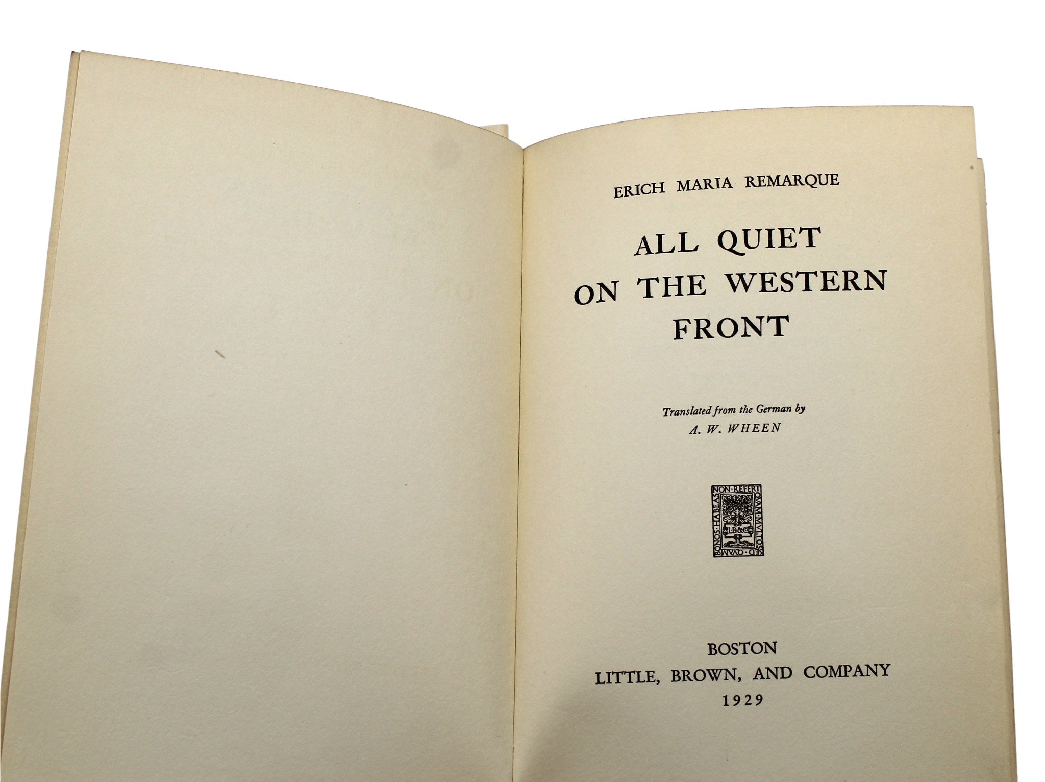 All Quiet on the Western Front by Erich Maria Remarque, First American Edition, 1929 - The Great Republic