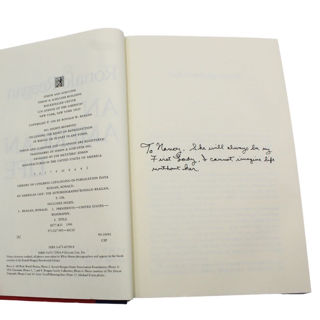 An American Life, Signed by Ronald Reagan, First Edition in Original Dust Jacket, 1990 - The Great Republic