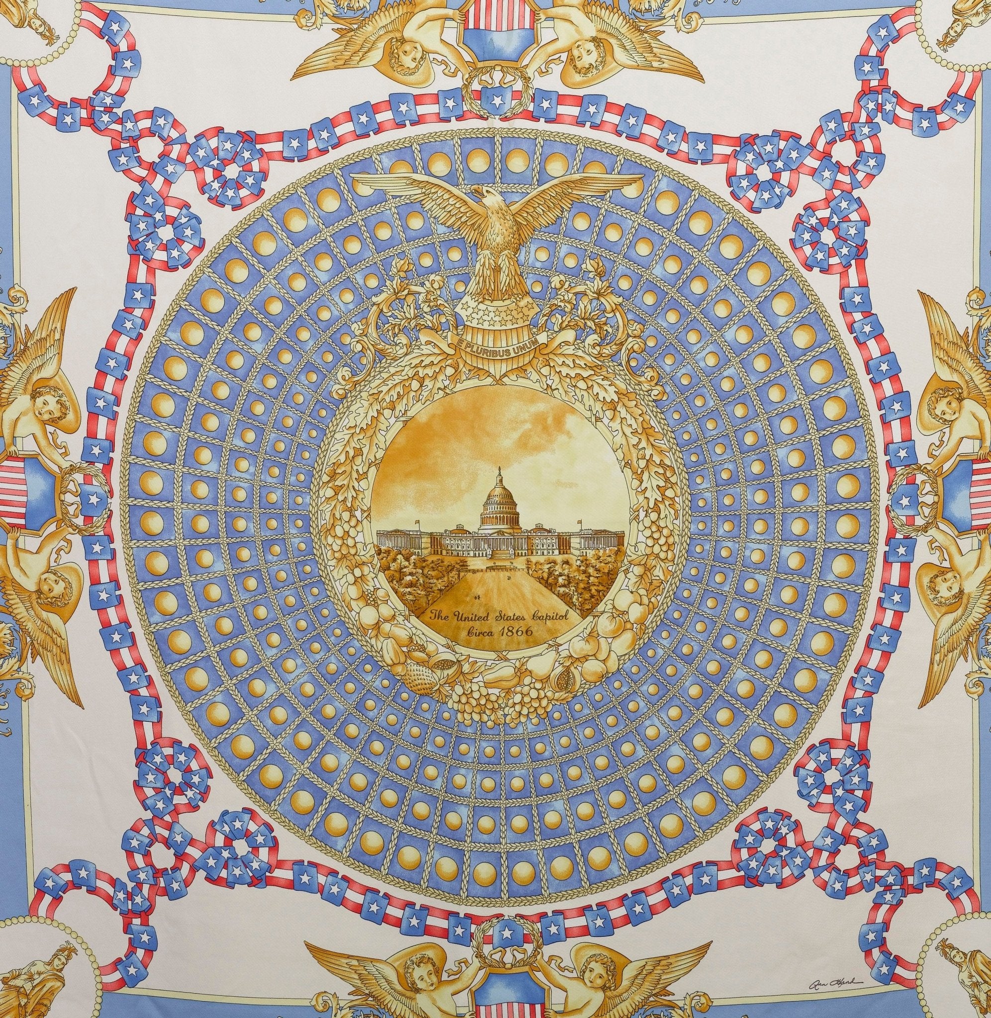 Ann Hand "The US Capitol Circa 1866" Silk Scarf - The Great Republic