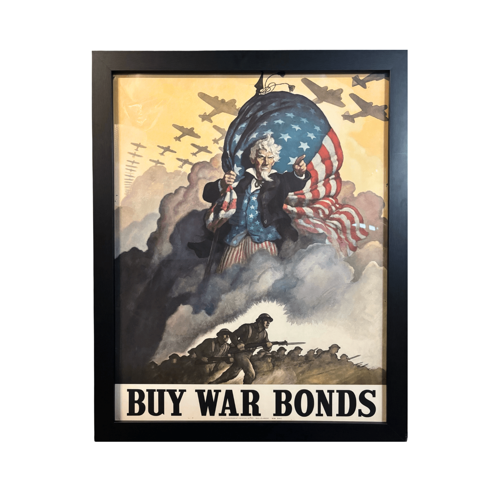 "Buy War Bonds" Vintage WWII Poster by Newell Convers Wyeth, 1942 - The Great Republic