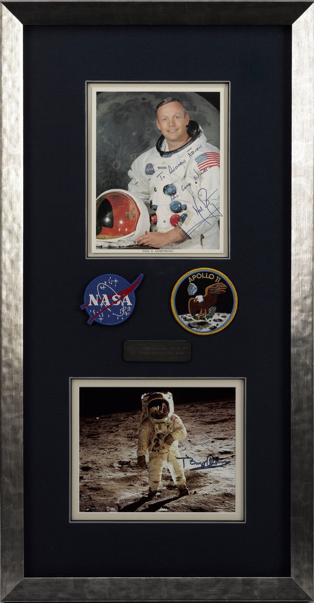 Buzz Aldrin and Neil Armstrong Signature Collage - The Great Republic