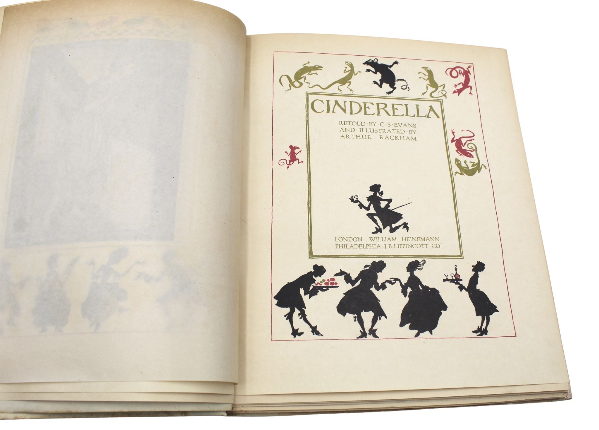 Cinderella, Edited by C.S. Evans, Illustrated and Signed by Arthur Rackham, Limited Edition de Luxe , 1919 - The Great Republic