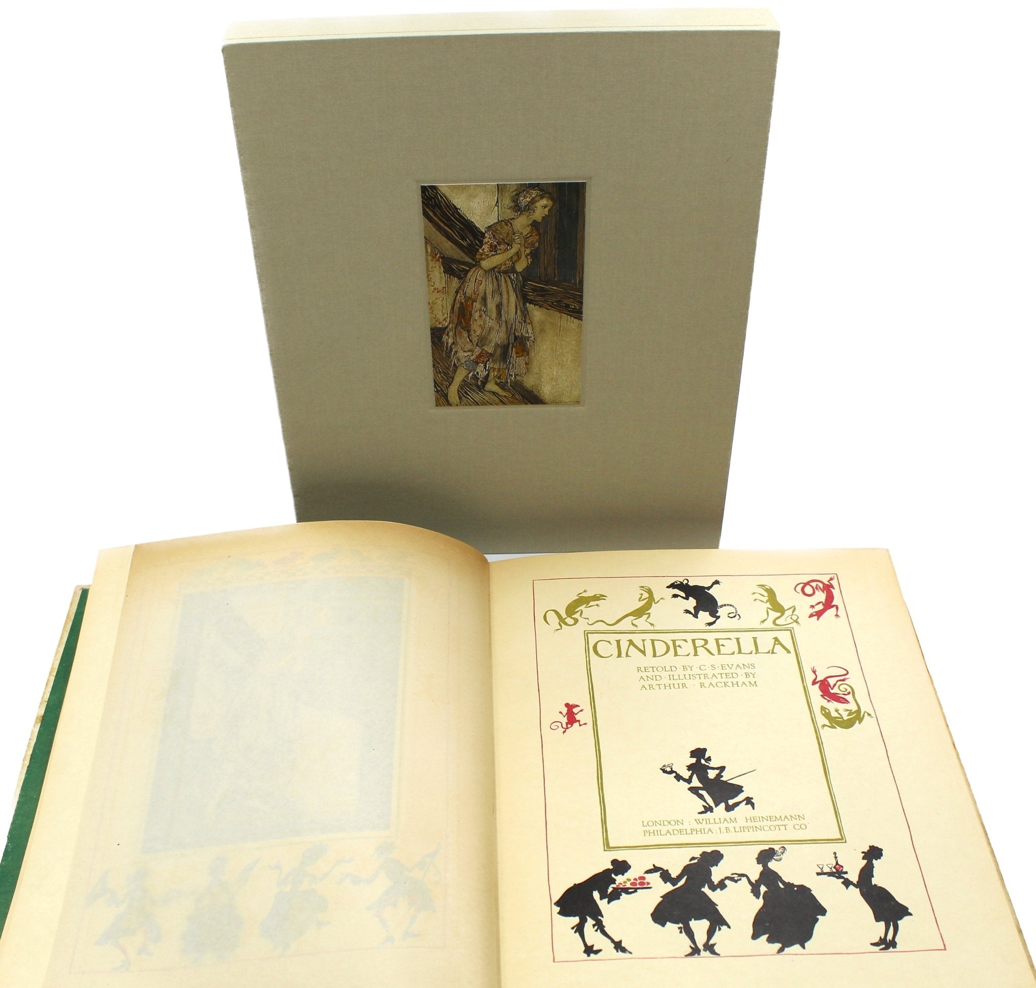 Cinderella, Edited by C.S. Evans, Illustrated and Signed by Arthur Rackham, Limited Edition de Luxe , 1919 - The Great Republic