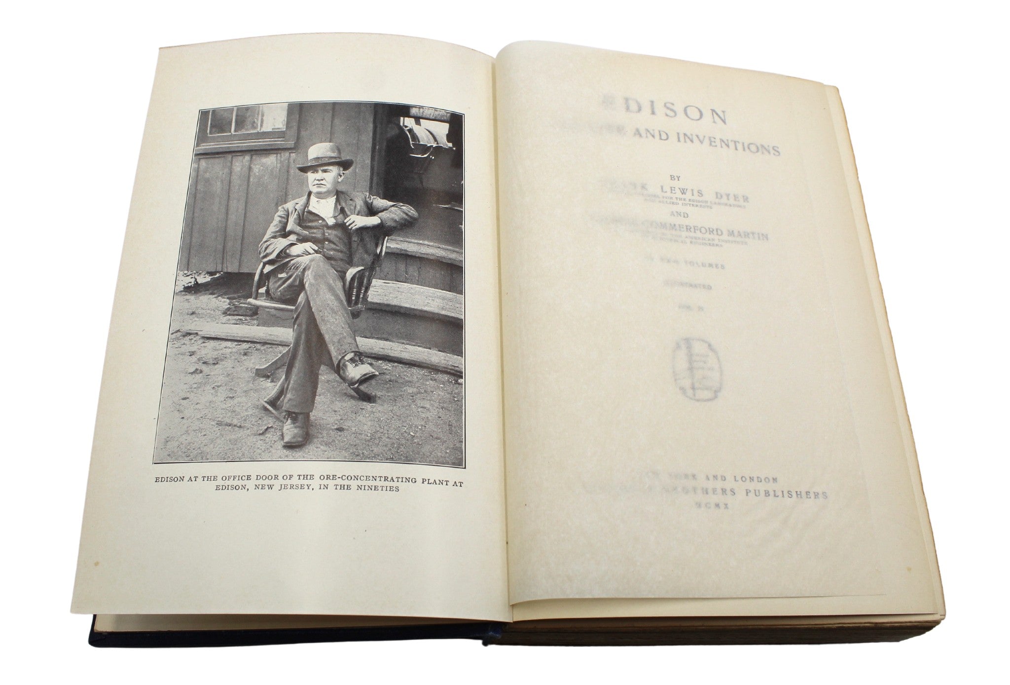 Edison: His Life and Inventions by Frank Lewis Dyer and Thomas Commerford Martin, First Edition, Two Volumes, 1910 - The Great Republic