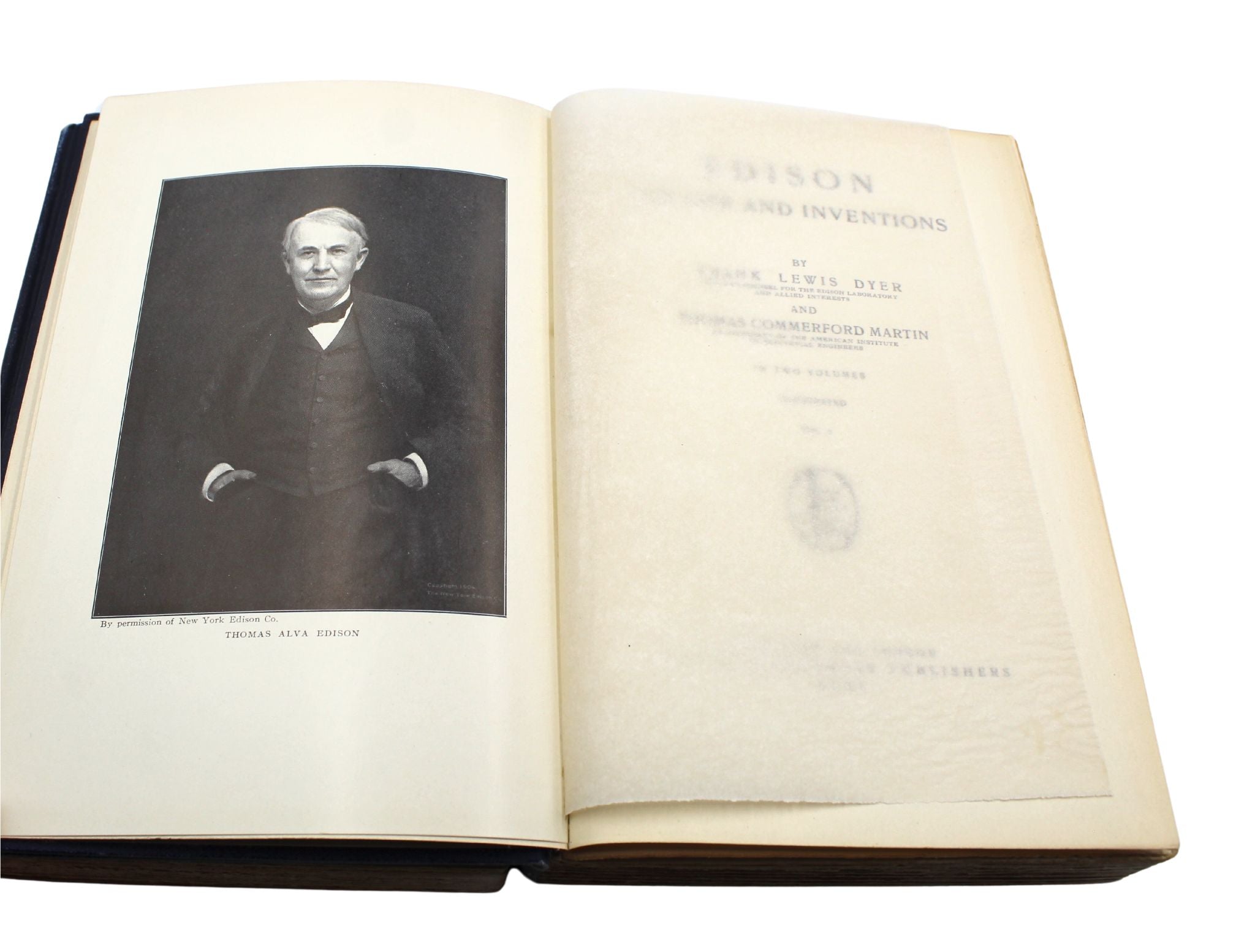 Edison: His Life and Inventions by Frank Lewis Dyer and Thomas Commerford Martin, First Edition, Two Volumes, 1910 - The Great Republic