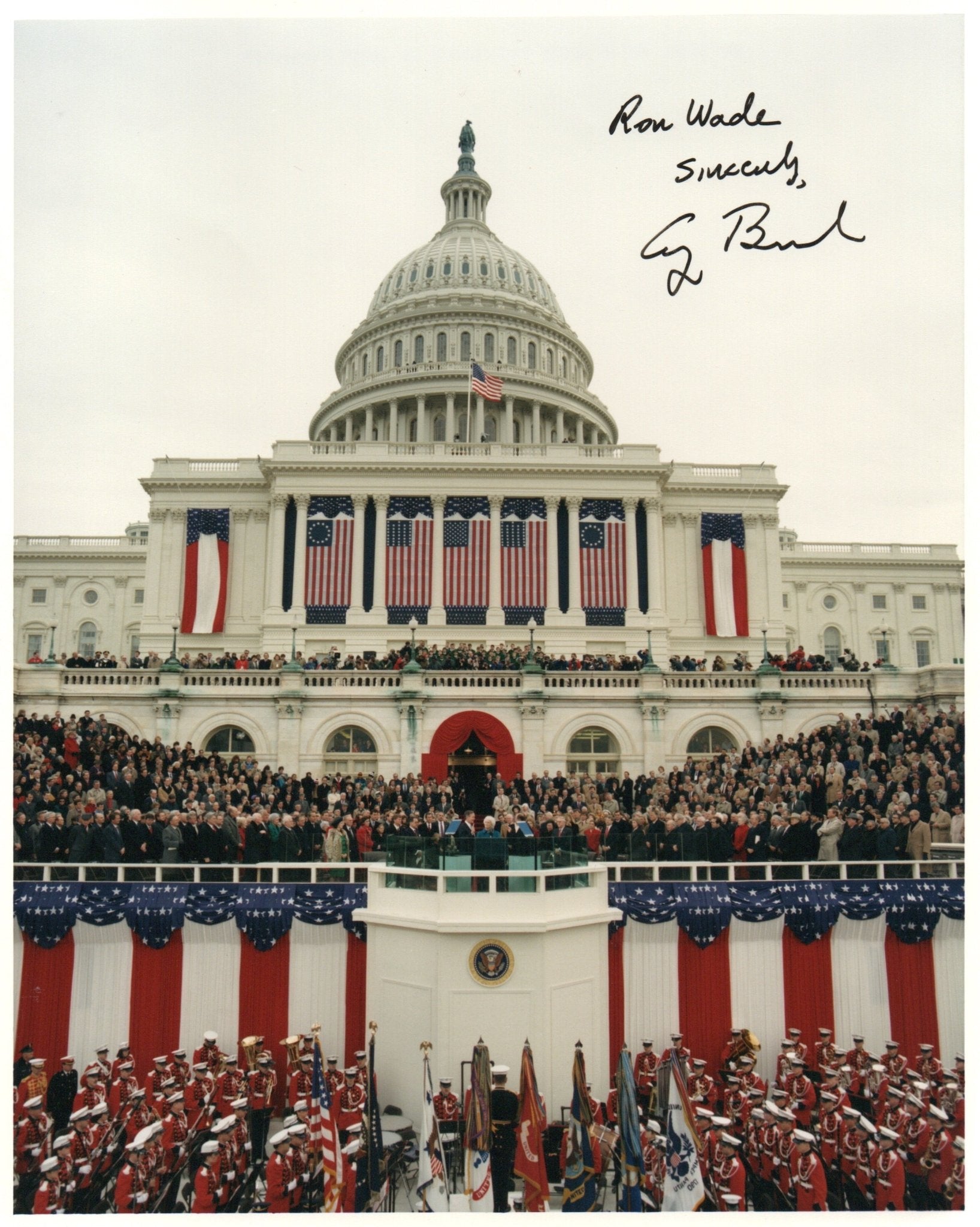 George H. W. Bush Signed and Inscribed 1989 Inaugural Photograph - The Great Republic