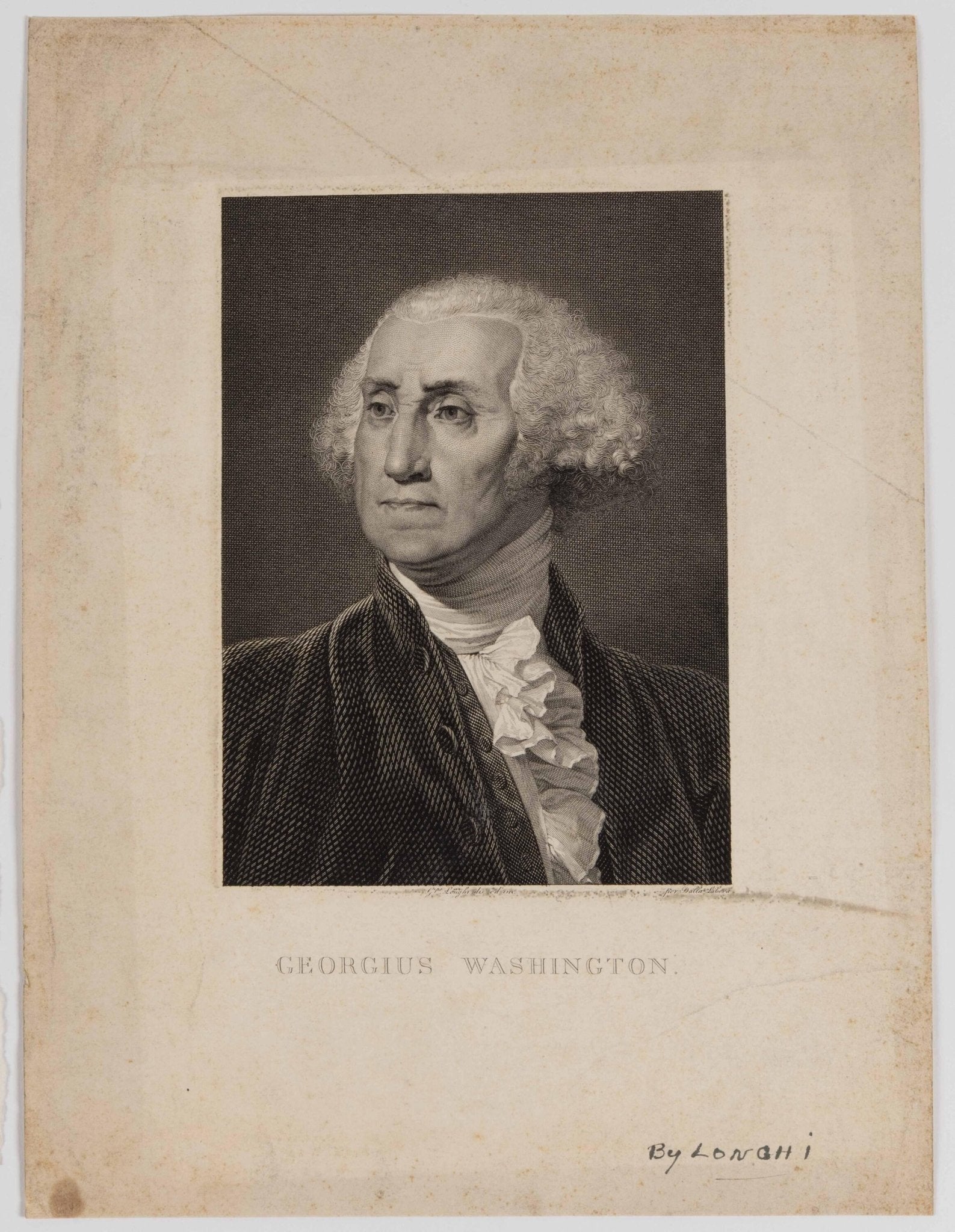 "Georgius Washington" Engraving by Giuseppe Longhi, 1817 - The Great Republic