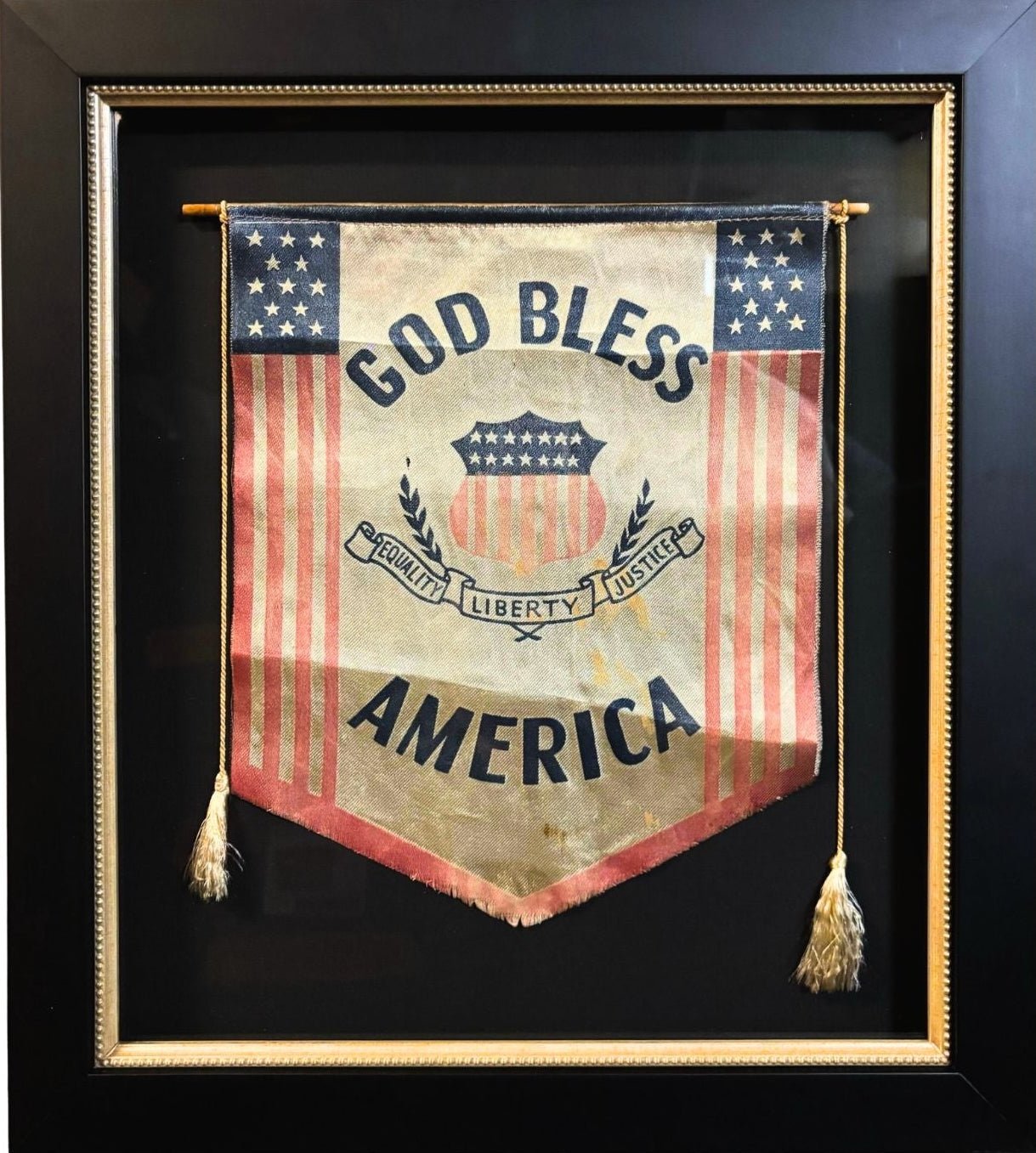 "God Bless America" WWI Printed Banner - The Great Republic