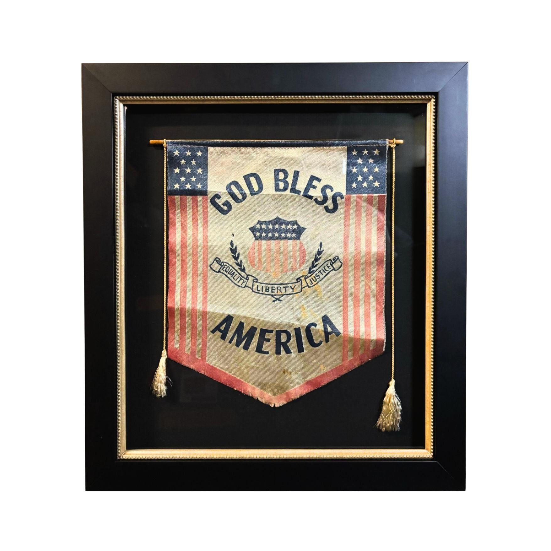 "God Bless America" WWI Printed Banner - The Great Republic