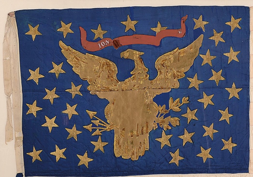 Golden Eagle Civil War Flag Cufflinks - The Great Republic