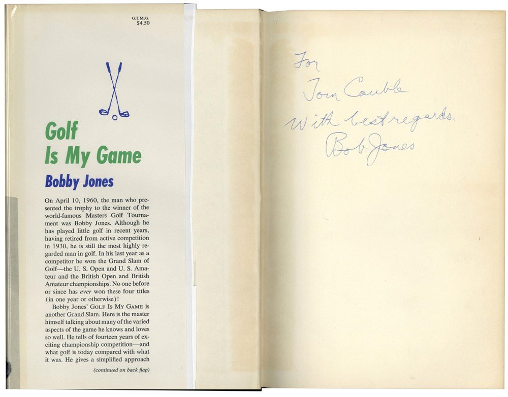 Golf is My Game, Signed by Bobby Jones, Second Edition, 1960 - The Great Republic