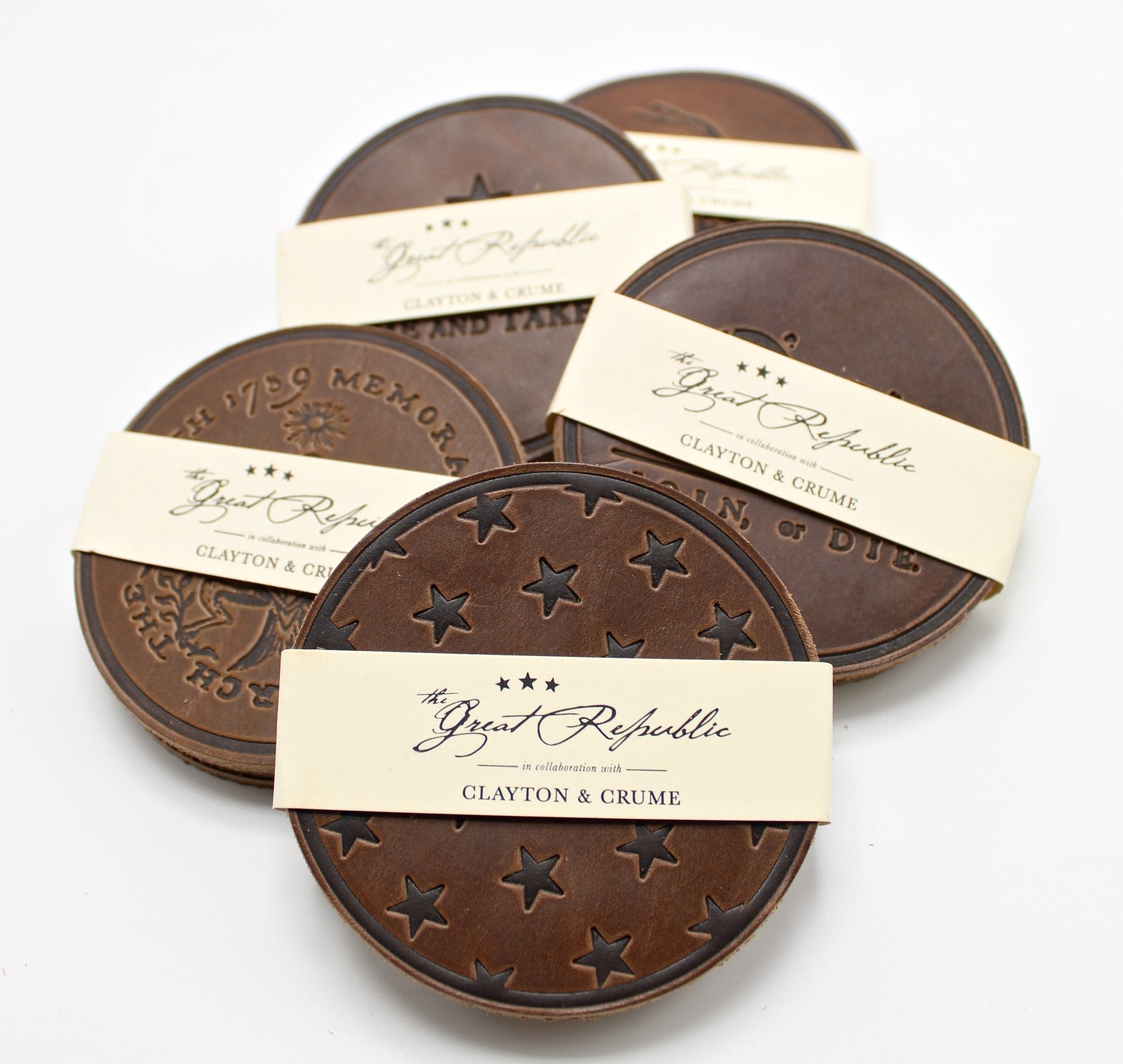 Handcrafted Leather Coasters - The Great Republic