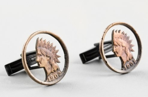 Indian Penny Cufflinks - The Great Republic