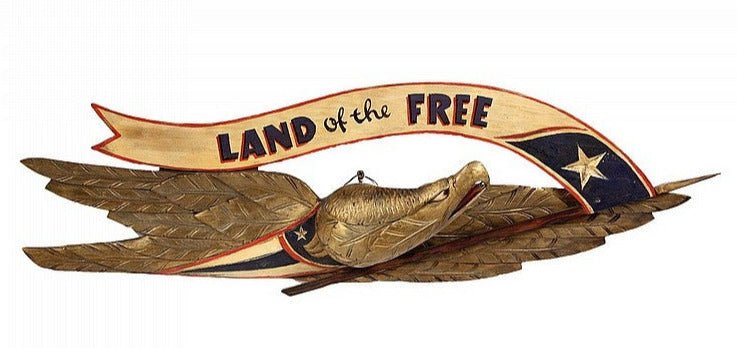 "Land of the Free" American Folk Eagle, Hand - Carved and Hand - Painted, 20th Century - The Great Republic