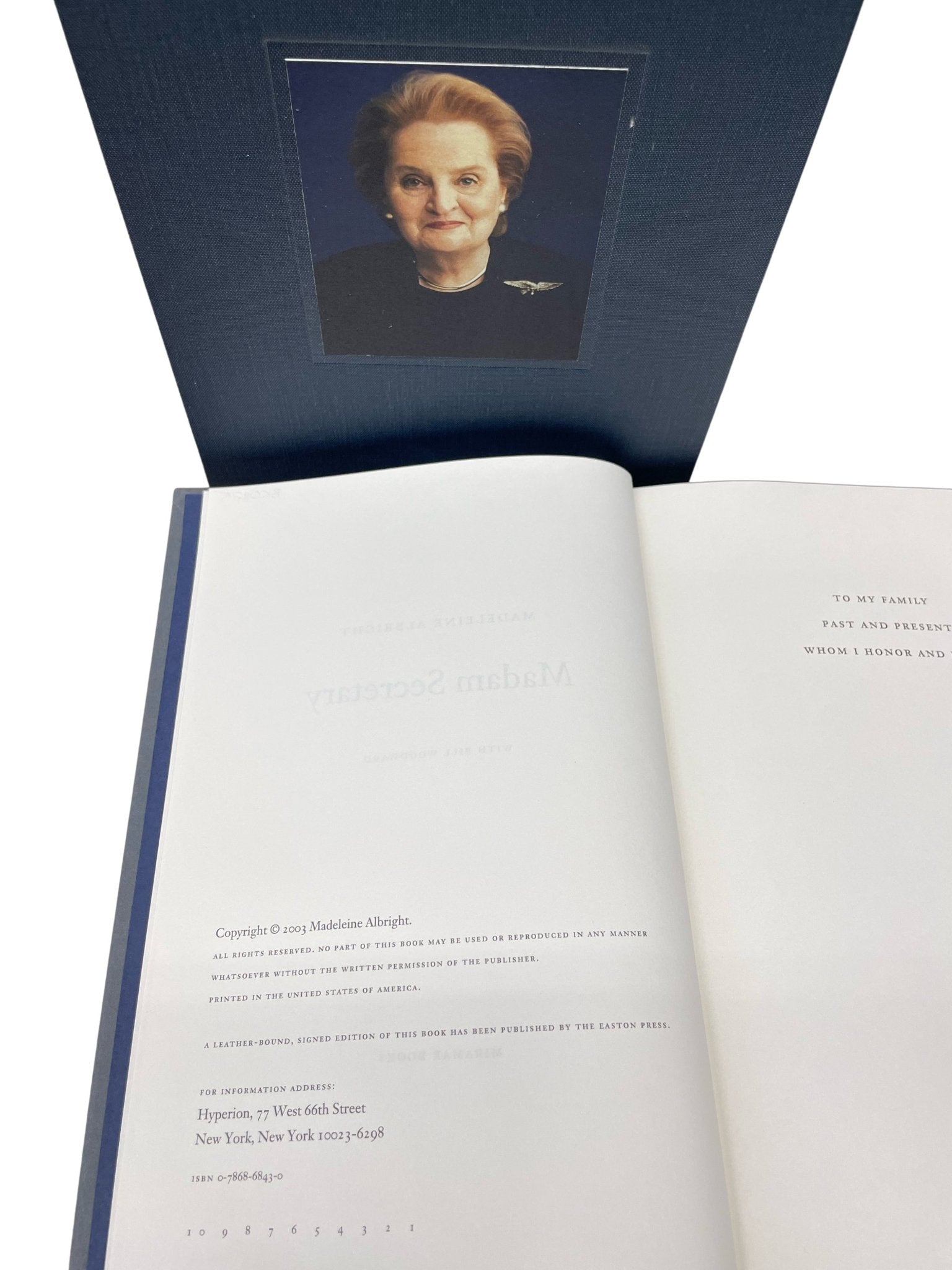 Madam Secretary, Signed by Madeleine Albright, First Edition, 2003 - The Great Republic