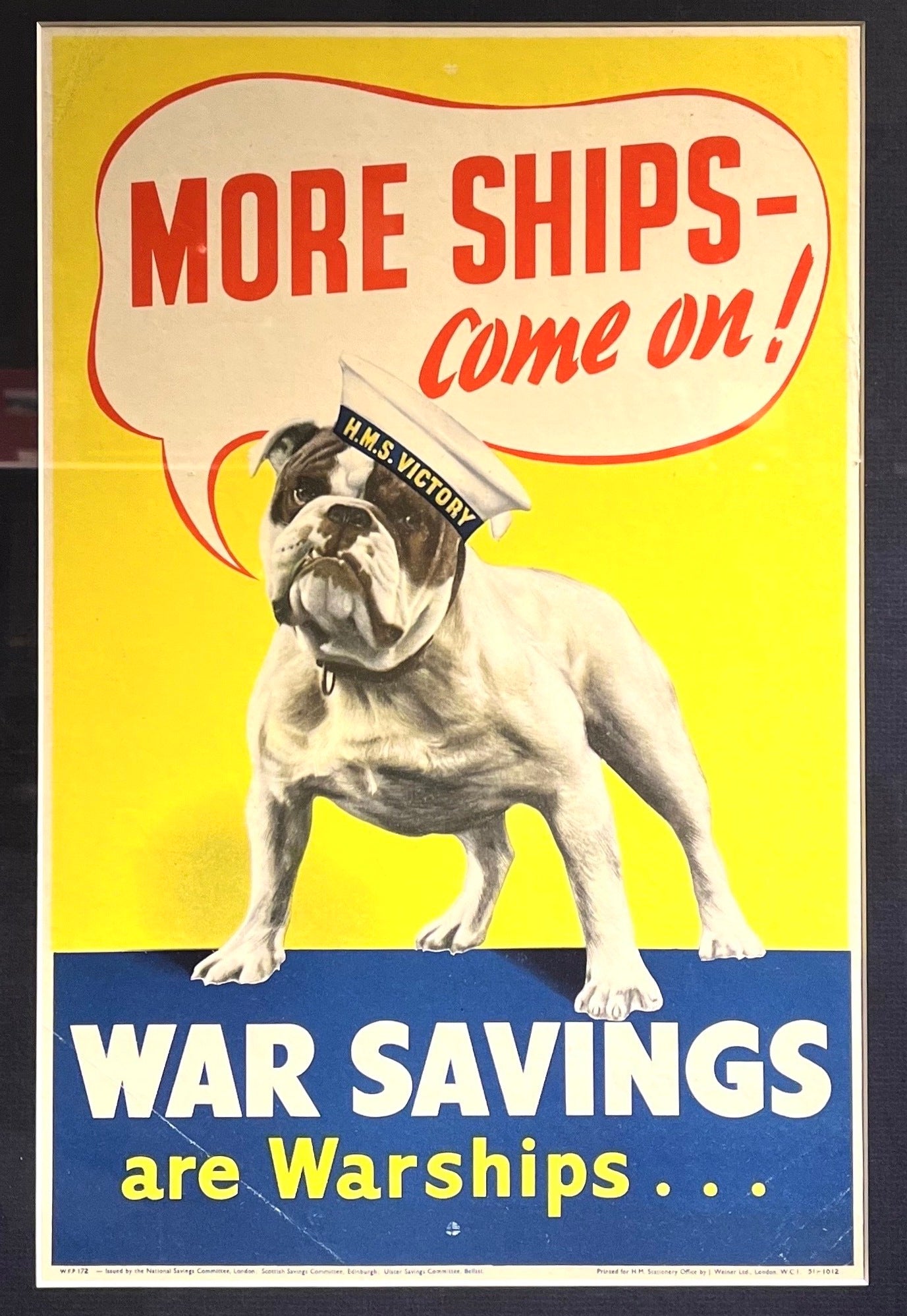 "More Ships - Come on! War Savings are Warships..." Vintage WWII British Poster - The Great Republic