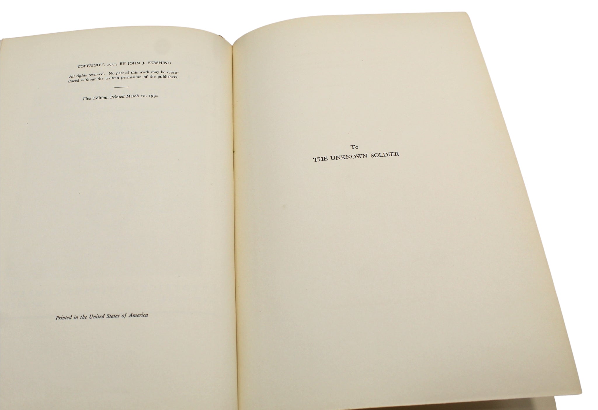 My Experiences in the World War, by John J. Pershing, First Edition, Two - Volume Set, in Original Dust Jackets, 1931 - The Great Republic