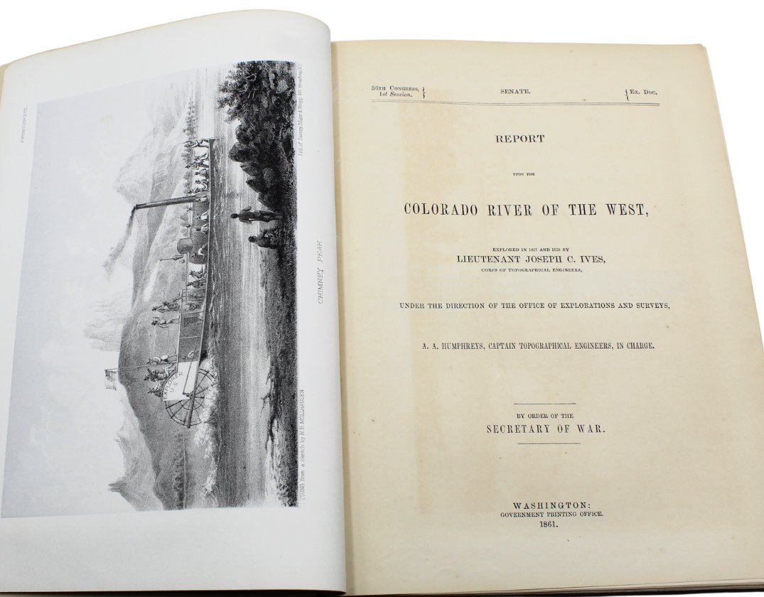 Report upon the Colorado River of the West by Joseph C. Ives, First Edition, Senate Issue, 1861 - The Great Republic