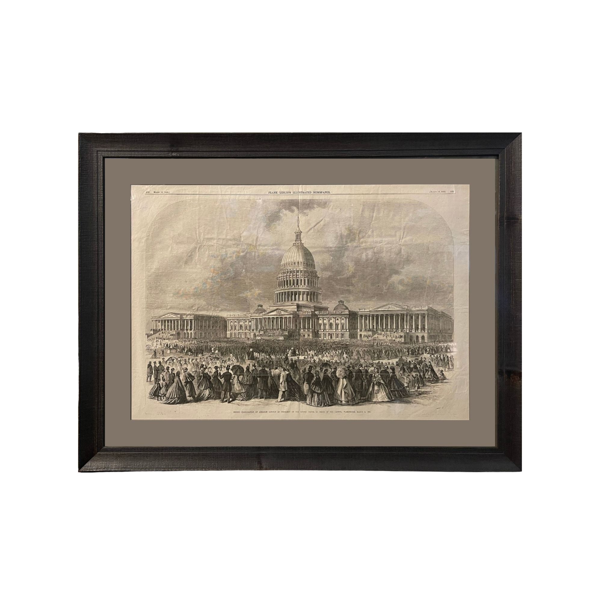 "Second Inauguration of Abraham Lincoln as President of the United States" Wood Engraving, 1865 - The Great Republic