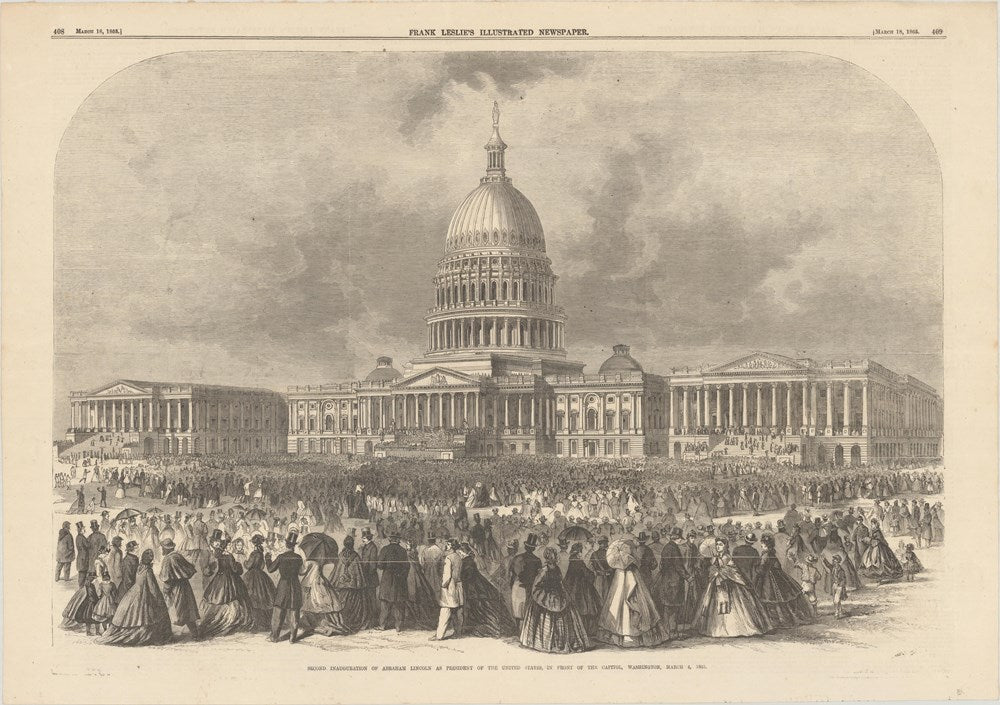 "Second Inauguration of Abraham Lincoln as President of the United States" Wood Engraving, 1865 - The Great Republic