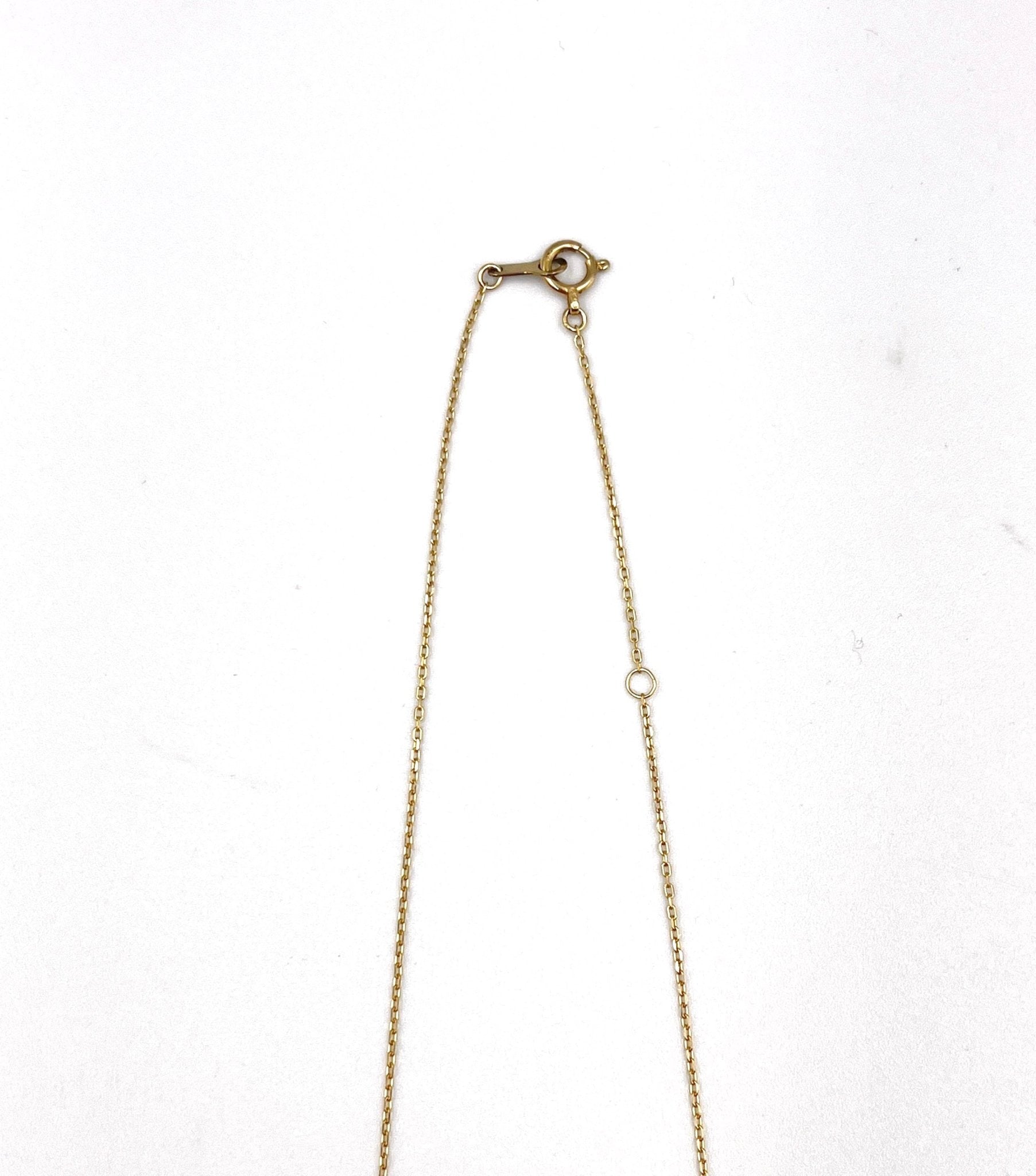 Silver Cast Diamond Necklace on Thin Gold Chain - The Great Republic