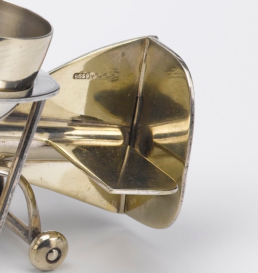 Silver Plated Airplane - Themed Tableware, Circa 1910 - The Great Republic