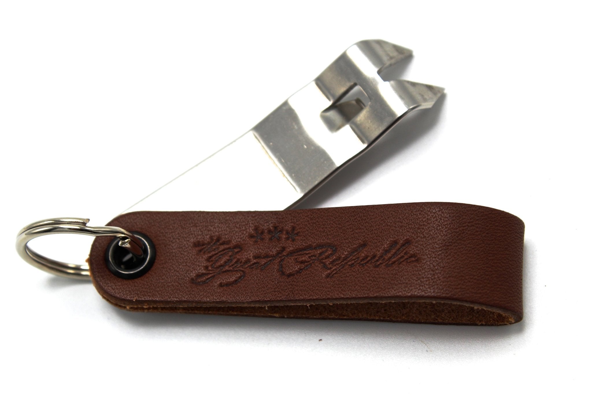 "Snakebite" Keychain Leather Bottle Opener - The Great Republic