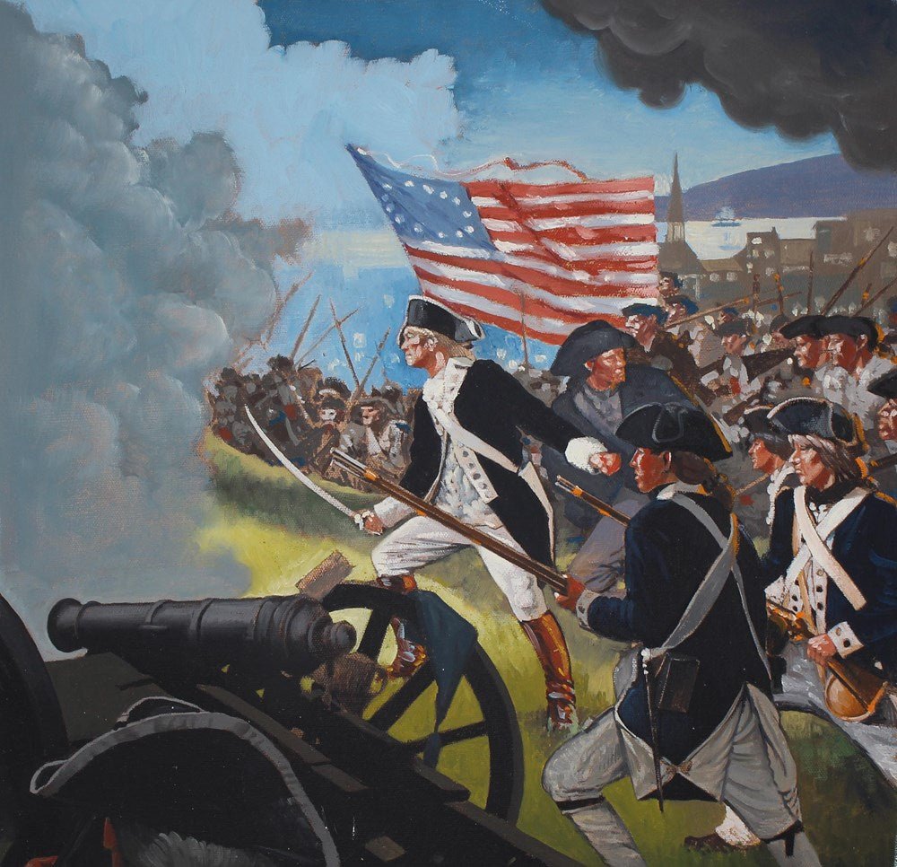 "The Battle of Bunker Hill" by Jim Butcher, Original Oil Painting on Canvas - The Great Republic