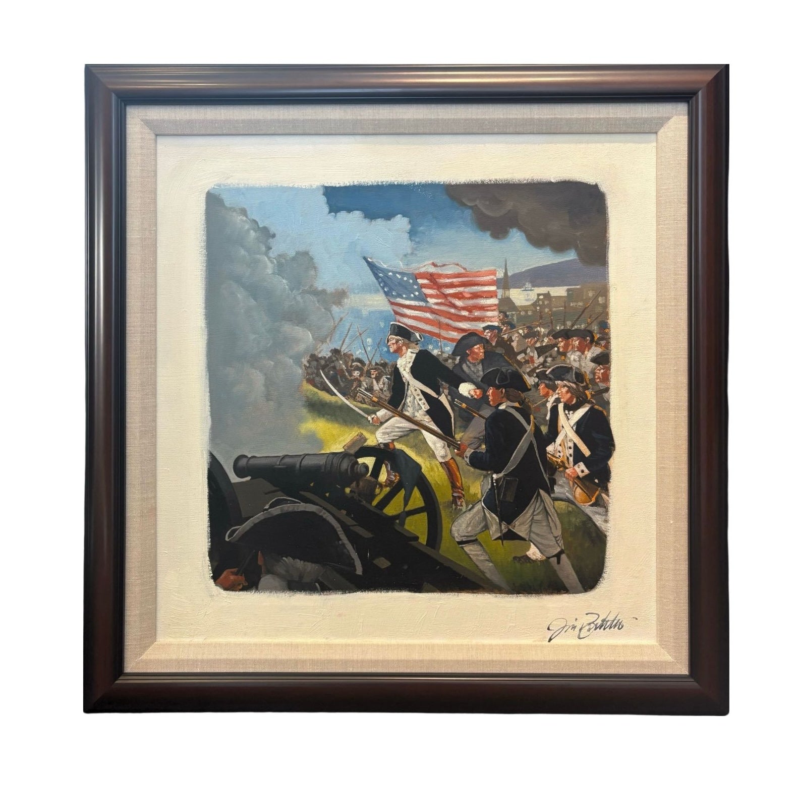 "The Battle of Bunker Hill" by Jim Butcher, Original Oil Painting on Canvas - The Great Republic