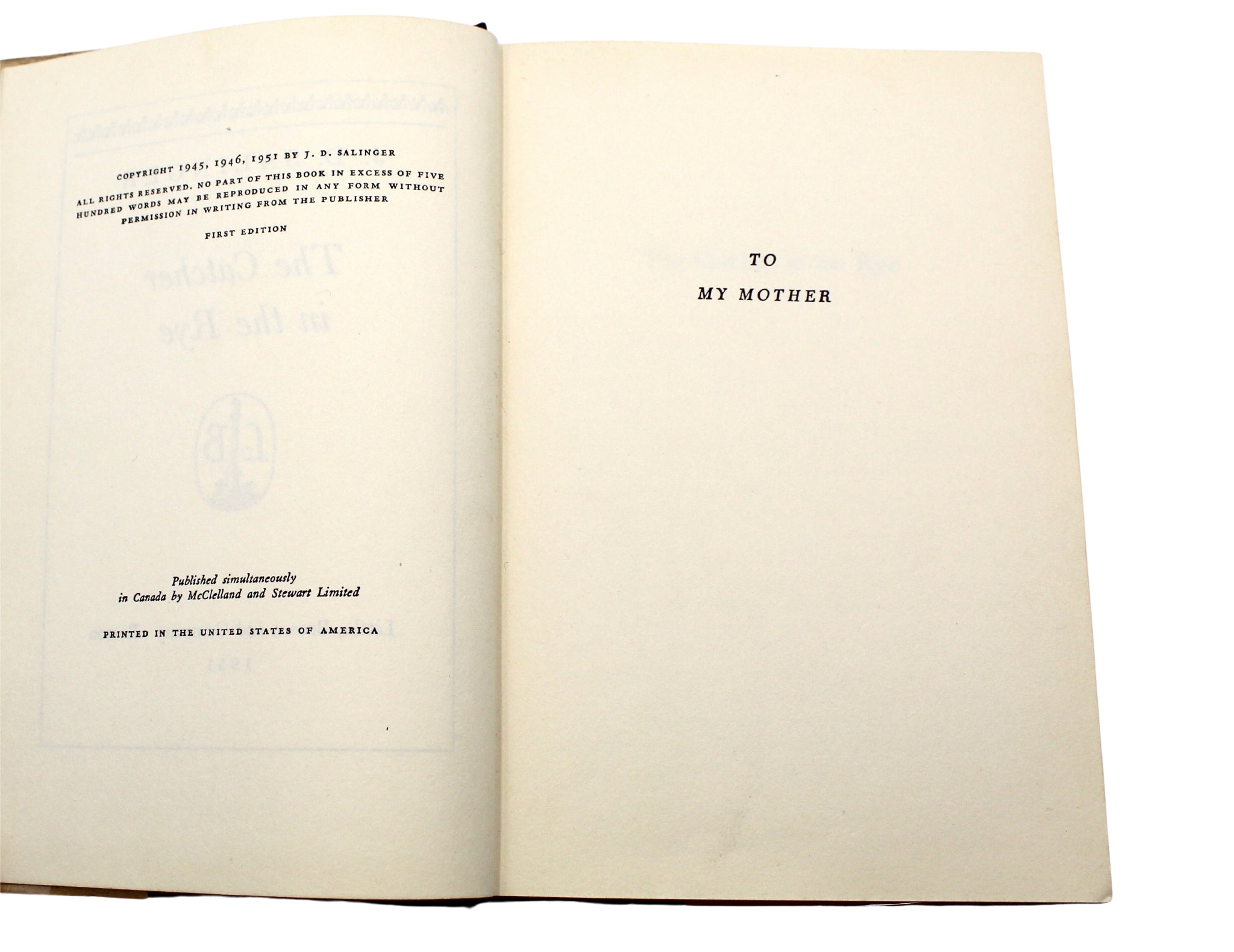 The Catcher in the Rye by J.D. Salinger, First Edition, First Impression in Original Dust Jacket, 1951 - The Great Republic