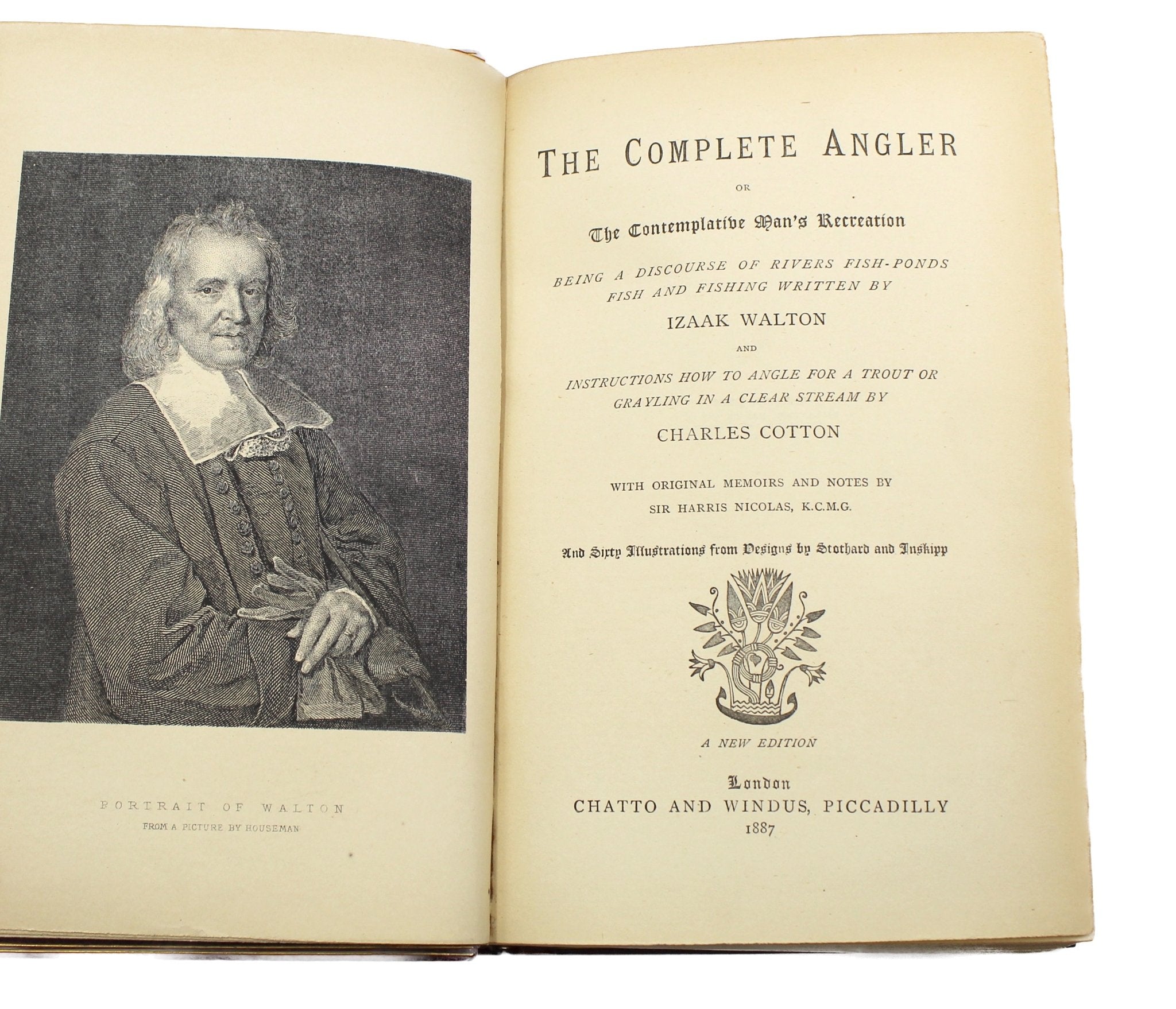 The Complete Angler by Izaak Walton and Charles Cotton, Edited by Harris Nicolas, Fourth Nicolas Edition, 1887 - The Great Republic