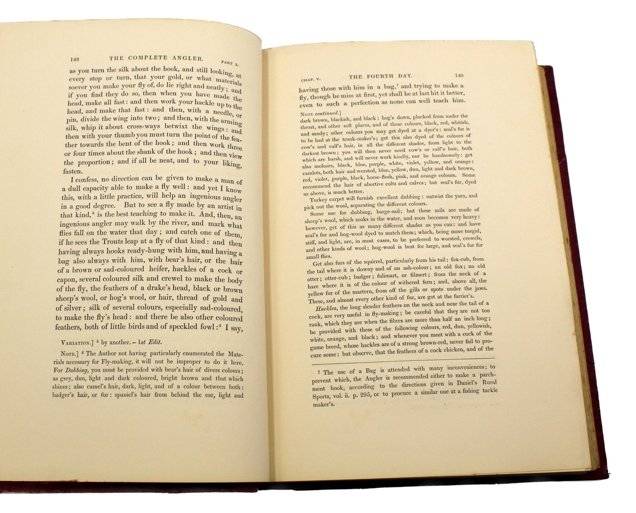 The Complete Angler by Izaak Walton and Charles Cotton, Edited by Harris Nicolas, Second Nicolas Edition, Two Volumes, 1860 - The Great Republic