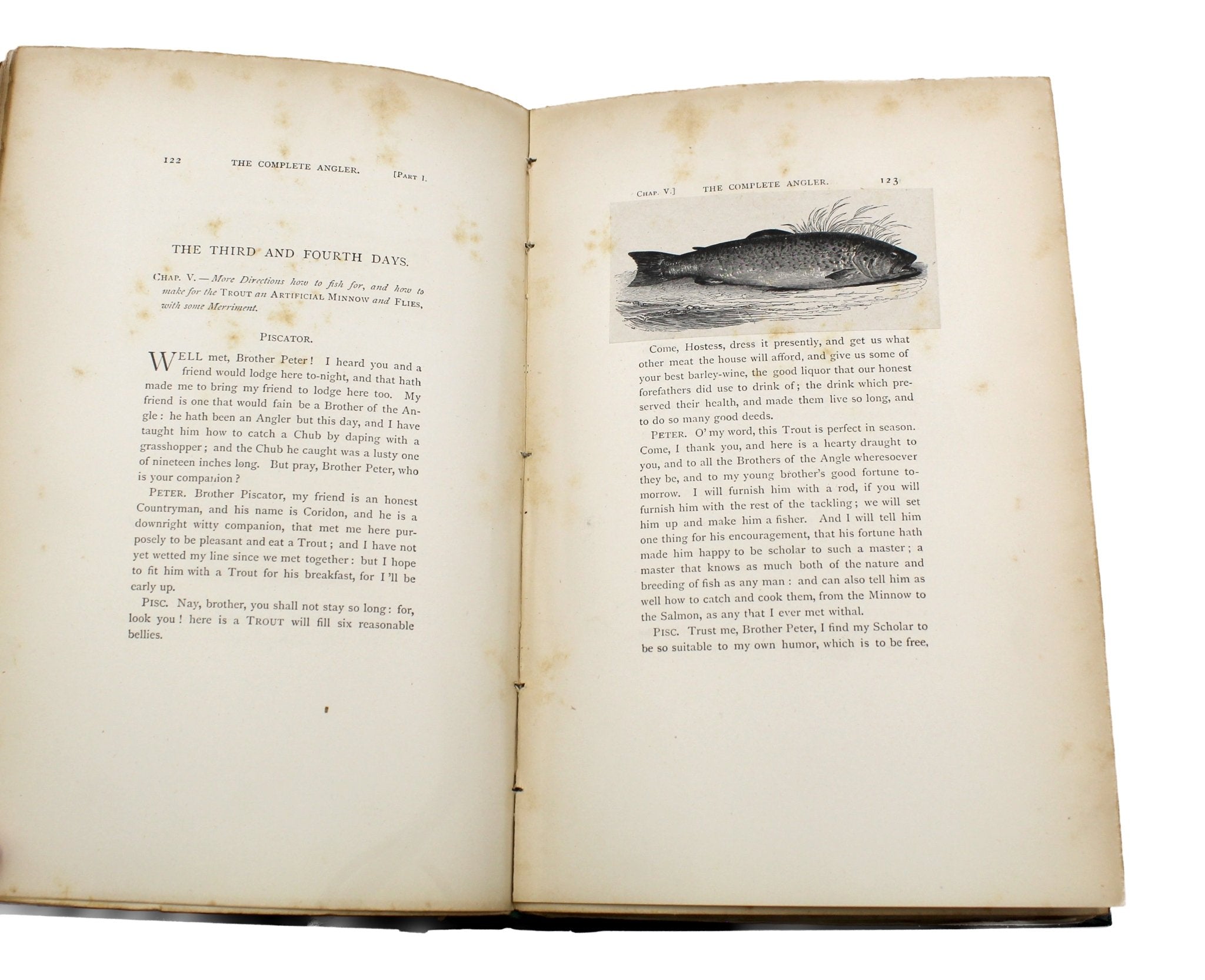 The Complete Angler by Izaak Walton and Charles Cotton, Edited by John Major, Second Lippincott Edition, Limited Issue 84/250, 1881 - The Great Republic