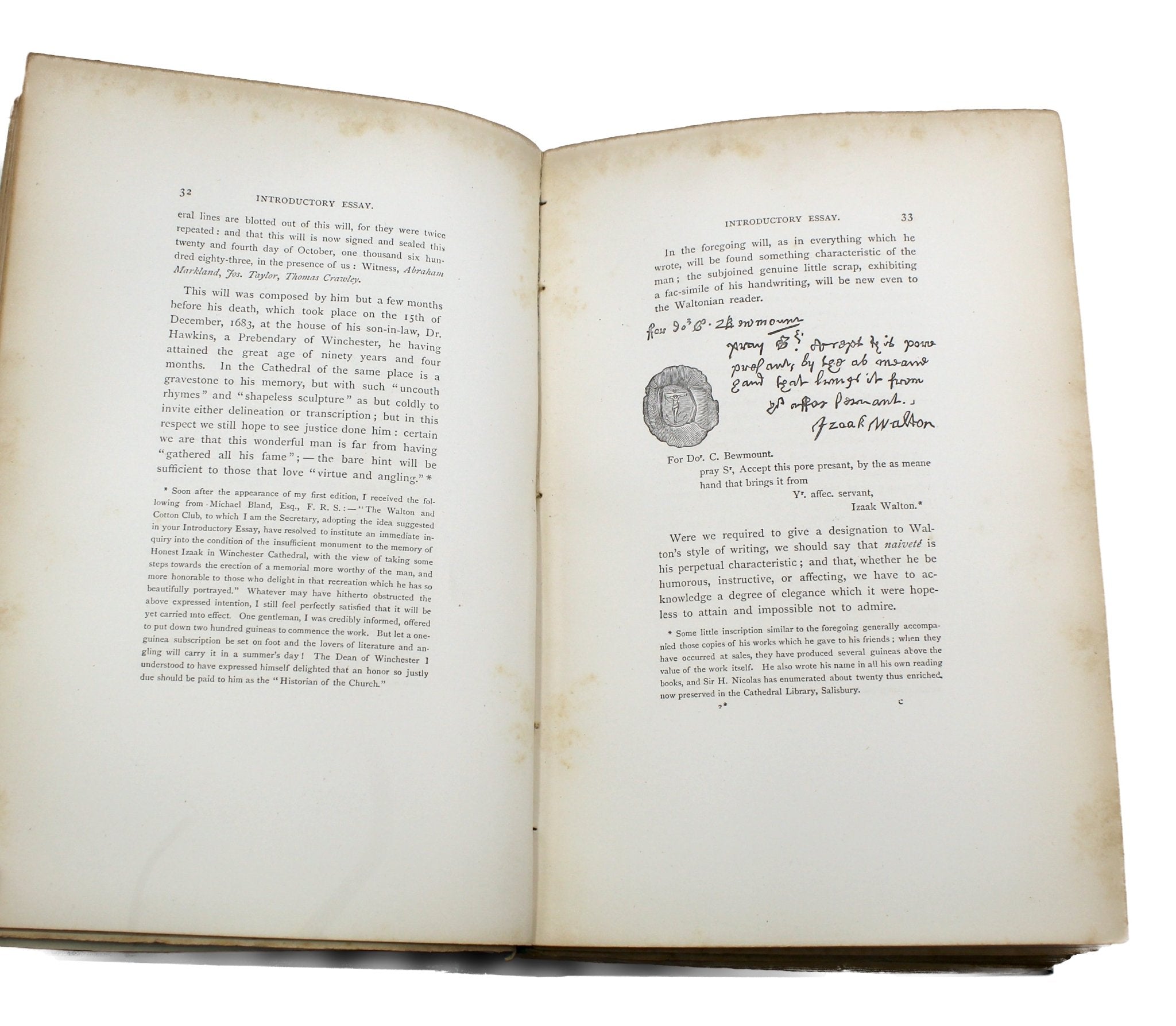 The Complete Angler by Izaak Walton and Charles Cotton, Edited by John Major, Second Lippincott Edition, Limited Issue 84/250, 1881 - The Great Republic